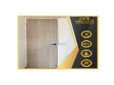 LAMINATED DOOR WITH STAINLESS STEEL INLAY STRIPE